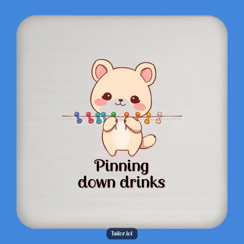 Funny Pinning Animal Coasters: Critter Pins Fabric, Protect Surfaces Funny Gift