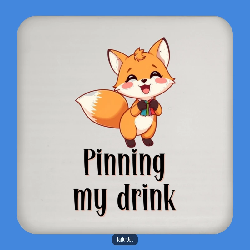 Funny Fox Tail Swatch Coaster Set - Hilarious Sewing Table Protection