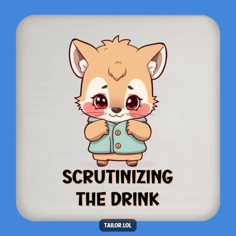 Funny Critical Animal Coaster: Curious Protection, Perfect Style Gift