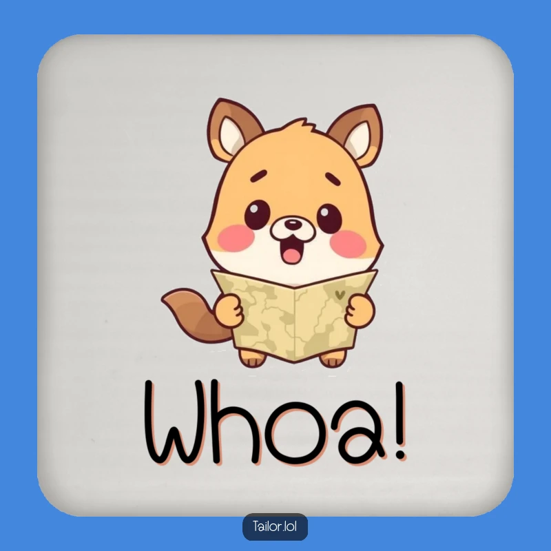 Funny Surprised Animal Measuring Tape Coaster Table Protection, Hilarious Gift