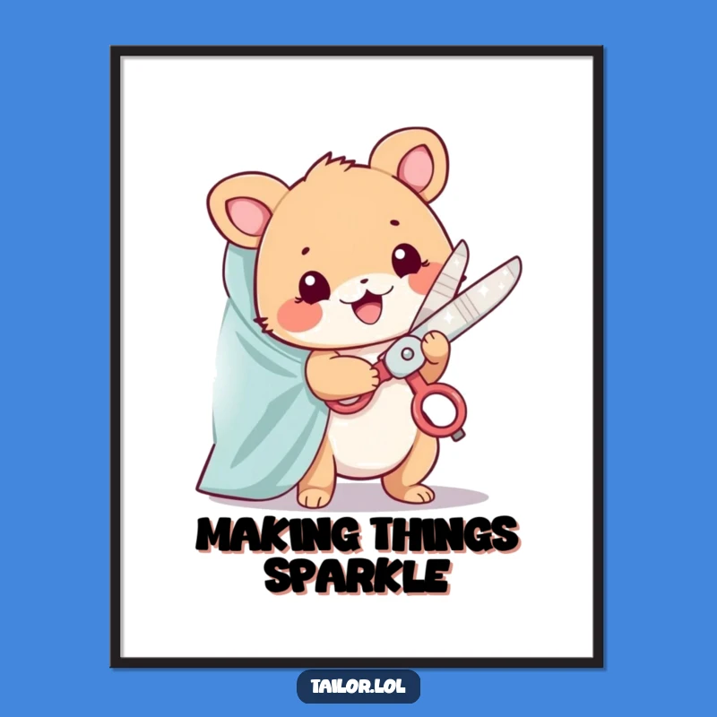 Funny Animal Cutter Poster: Hilarious Wall Art for Crafty Spaces!