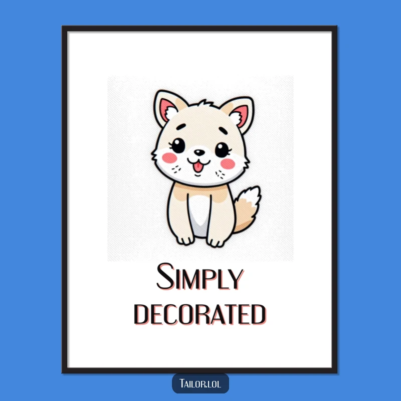 Funny Animal Decorating Fabric Poster Whimsical Art, Hilarious Gift