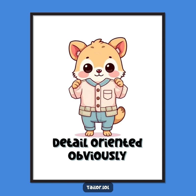 Funny Tiny Garment Poster: Hilarious Wall Art for Craftsmanship Admirers