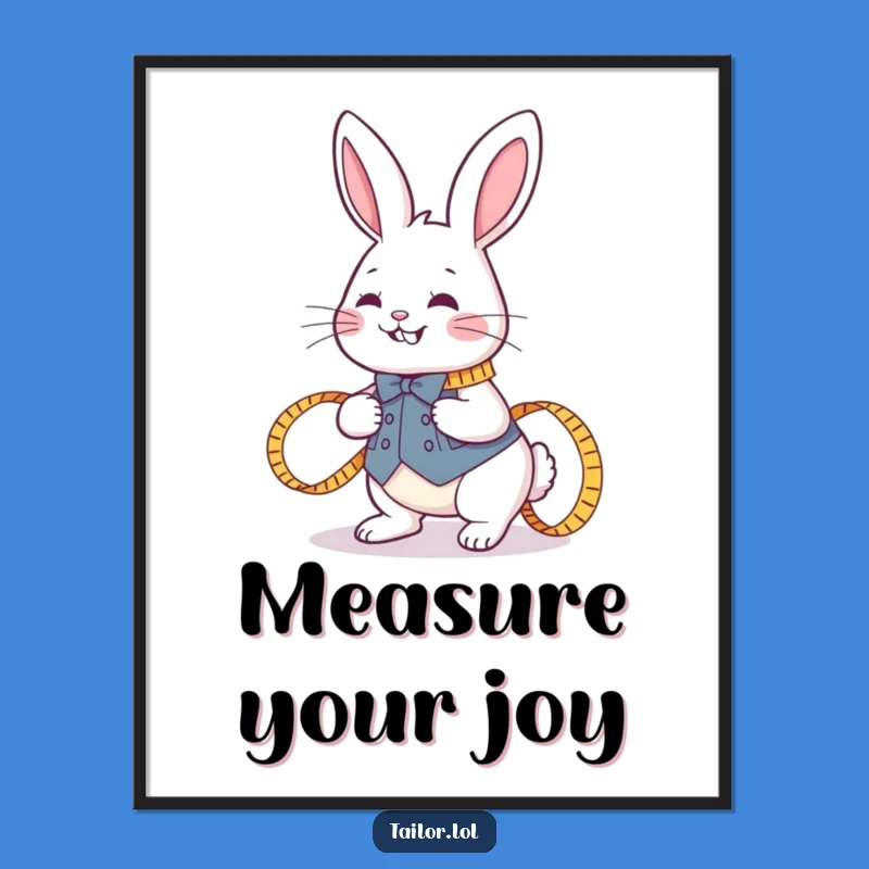 Funny Rabbit Tailor Poster - Inspiring Sewing Art, Perfect Humorous Gift