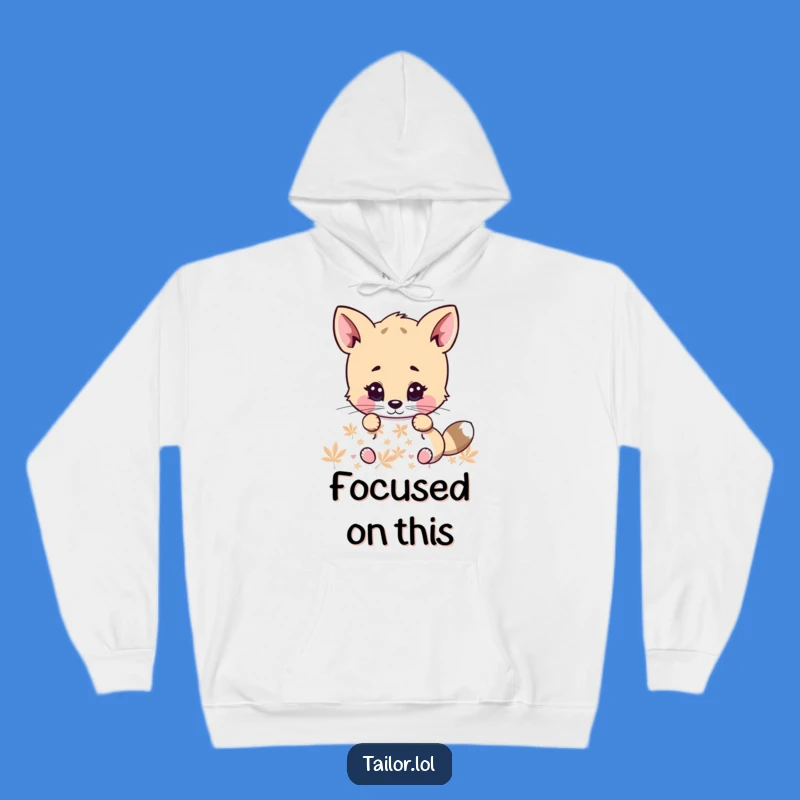 Funny Animal Focus Hoodie: Cozy and Hilarious for Intense Thinkers and Dreamers