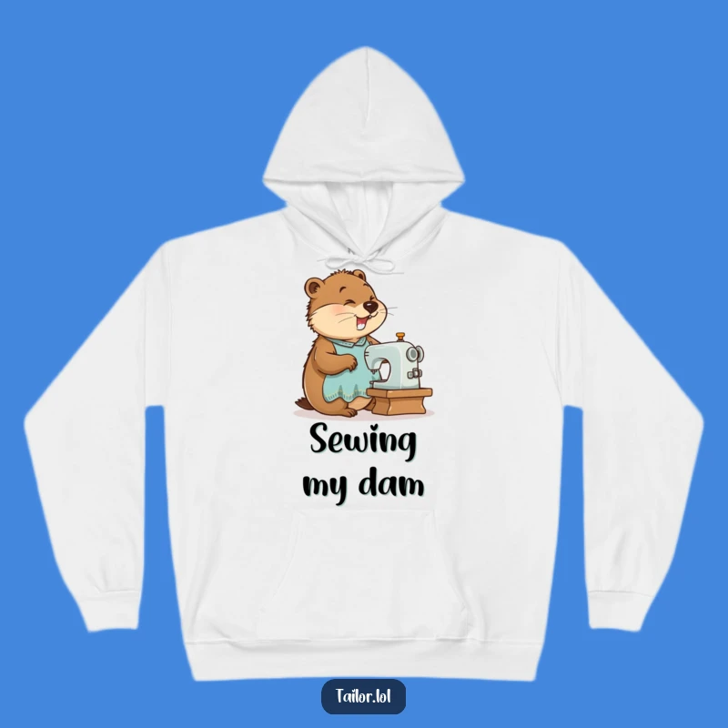 Funny Beaver Tailor Hoodie - Cozy Maker Wear, Perfect Humorous Present
