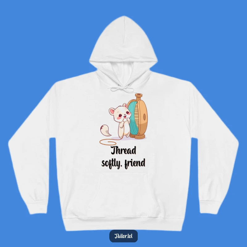 Funny Animal Yarn Lover Hoodie - Cozy Comfort for Crafters