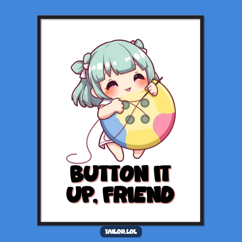 Free Printable Button Stitch ArtFunny Downloadable Gift Decor