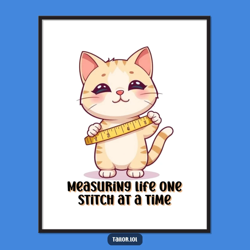 Free Printable Cute Cat Wall Art - Funny Measurement Downloadable Decor