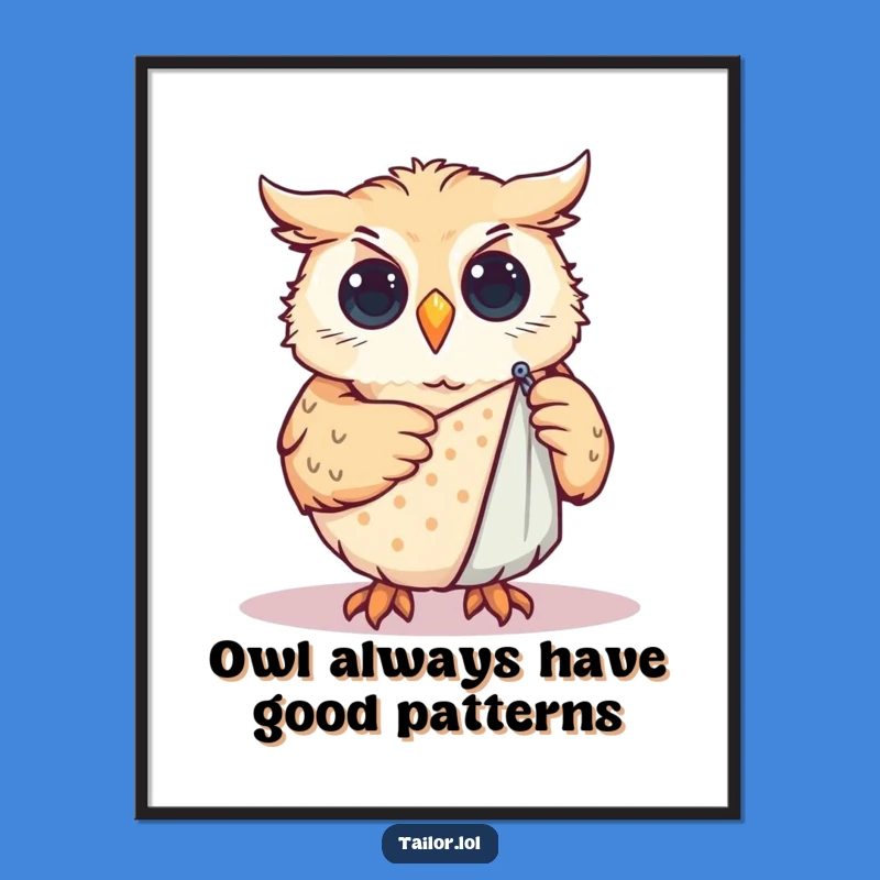 Free Printable Owl Pattern Art: Funny DIY Downloadable Wall Decor Gift