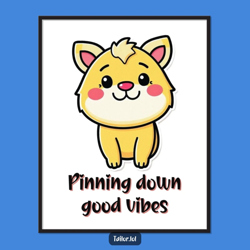 Free Printable Pinning Animal Wall Art - Funny Downloadable Craft Decor Gift