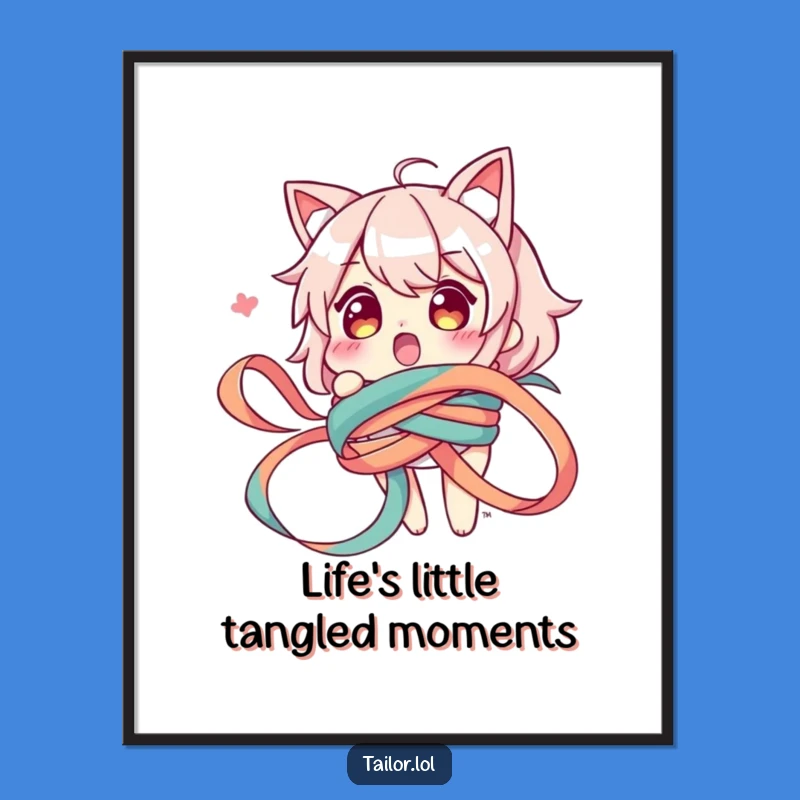 Funny Wall Art: Free Printable Ribbon Tangle - Whimsical Decor Downloadable Art!