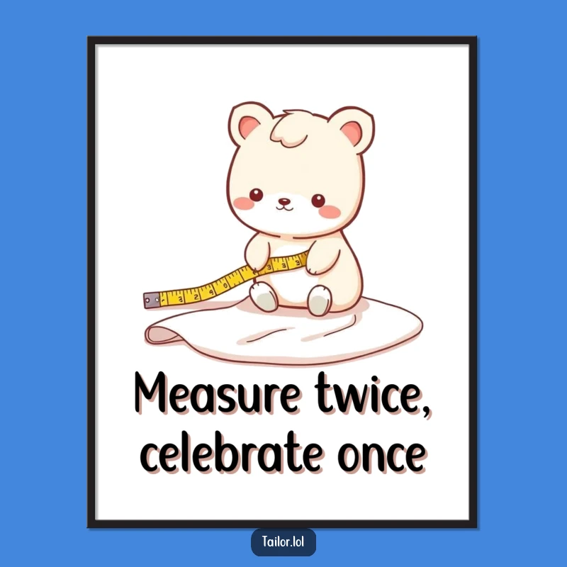 Free Printable Wall Art: Cute Fabric Measurer, Funny Downloadable Home Decor