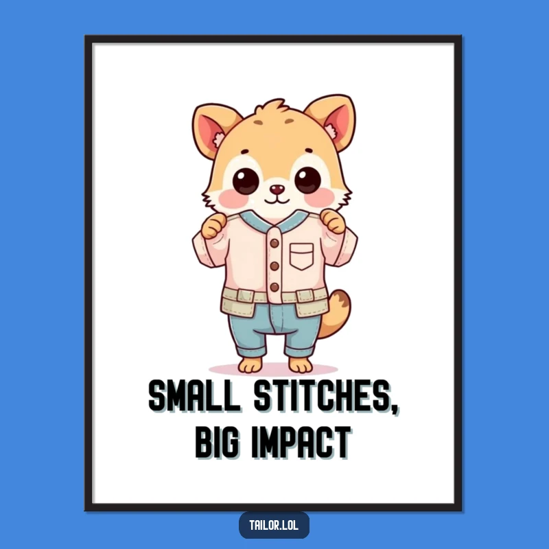 Funny Free Printable Wall Art: Adorable Tiny Tailor Decor