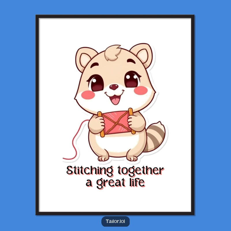 Free Printable Wall Art: Funny Animal Thread Humor, Quirky Downloadable Decor