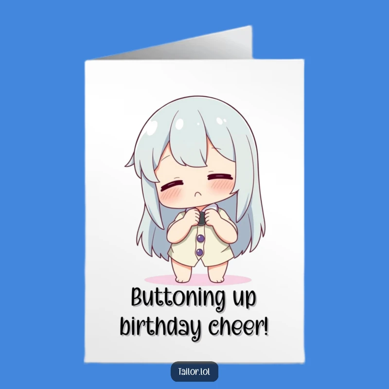 Free Printable Big Button Birthday Card: Funny Downloadable Gift for Outfit Adjustments!