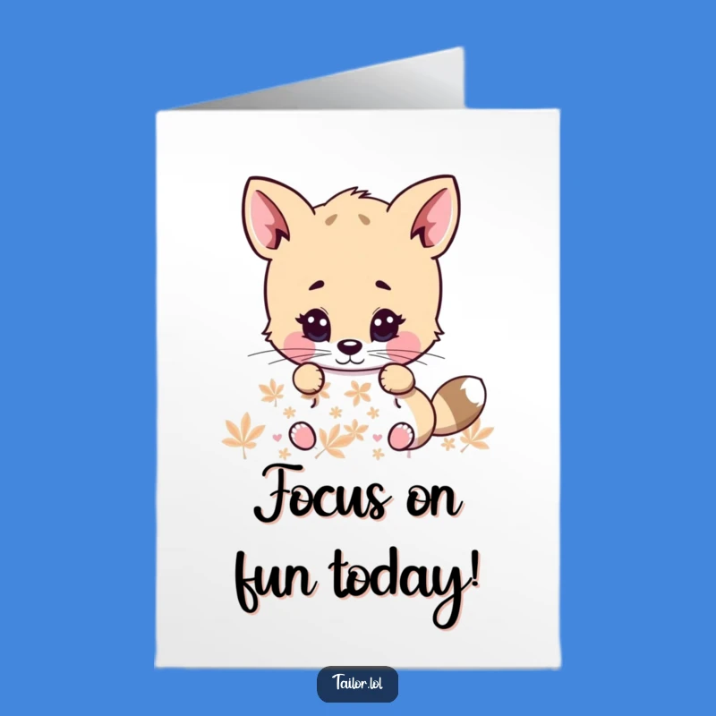 Free Printable Birthday Card: Focused Animal Studying for a Hilarious Celebration!
