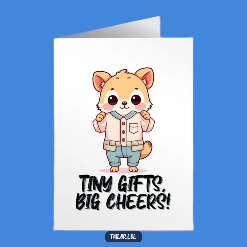 Free Printable Birthday Card: Tiny Tailor Animal Hilarious DIY Gift