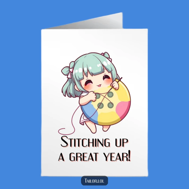 Free Printable Button Stitch Birthday Card Funny Downloadable Gift