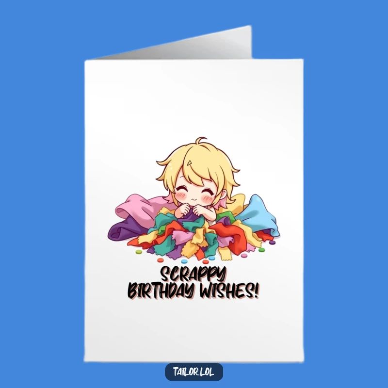 Free Printable Funny Birthday Card - Fabric Scrap Humor for Crafters