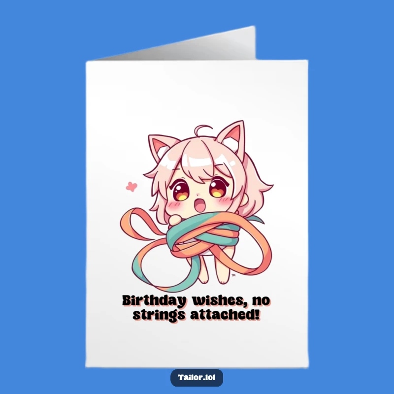 Funny Birthday Card: Free Printable Ribbon Tangle Surprise - Hilarious Downloadable Gift!