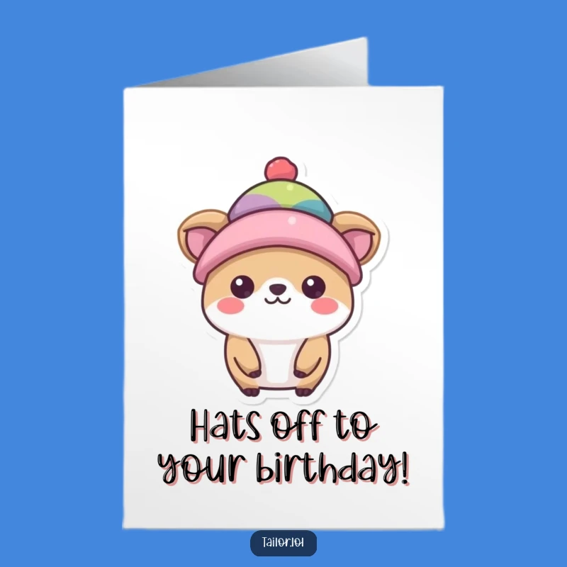 Free Printable Hat Model Animal Birthday Card - Funny Downloadable Fashion Gift