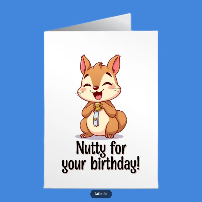 Free Printable Birthday Card: Squirrel Tailor, Funny Downloadable Gift for Crafters!