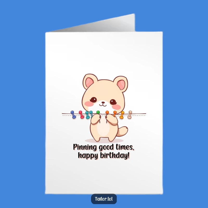 Free Printable Birthday Card: Pinning Fun, Cheerful Downloadable Gift for Creative Souls