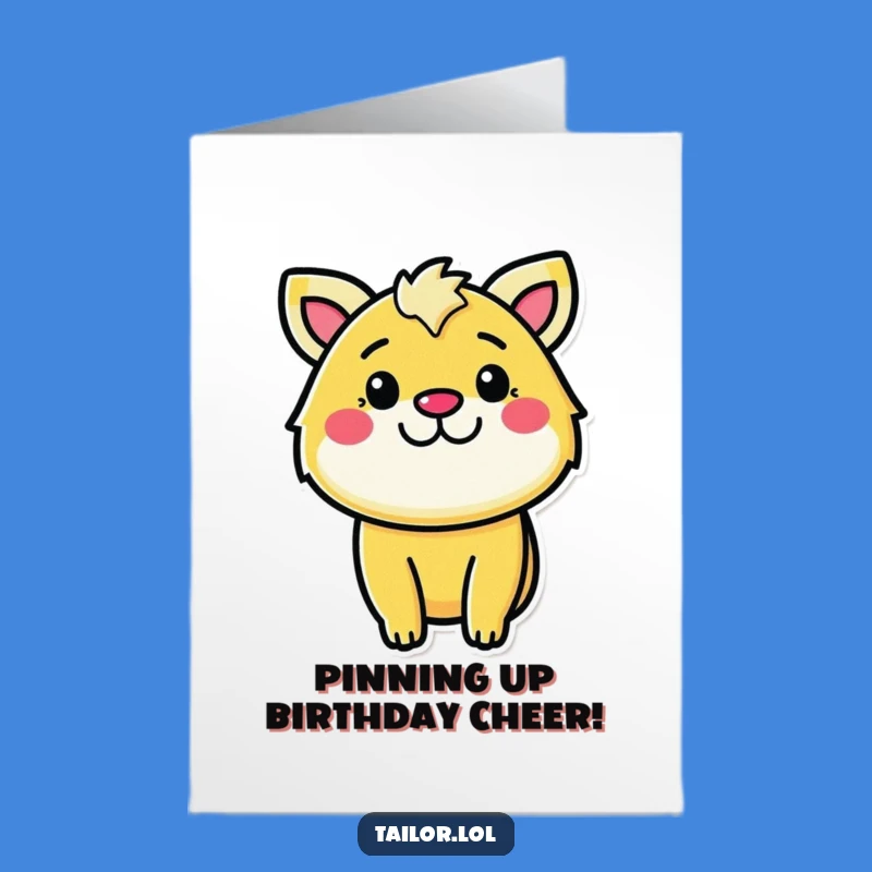 Free Printable Pinning Animal Birthday Card - Funny Downloadable Craft Gift