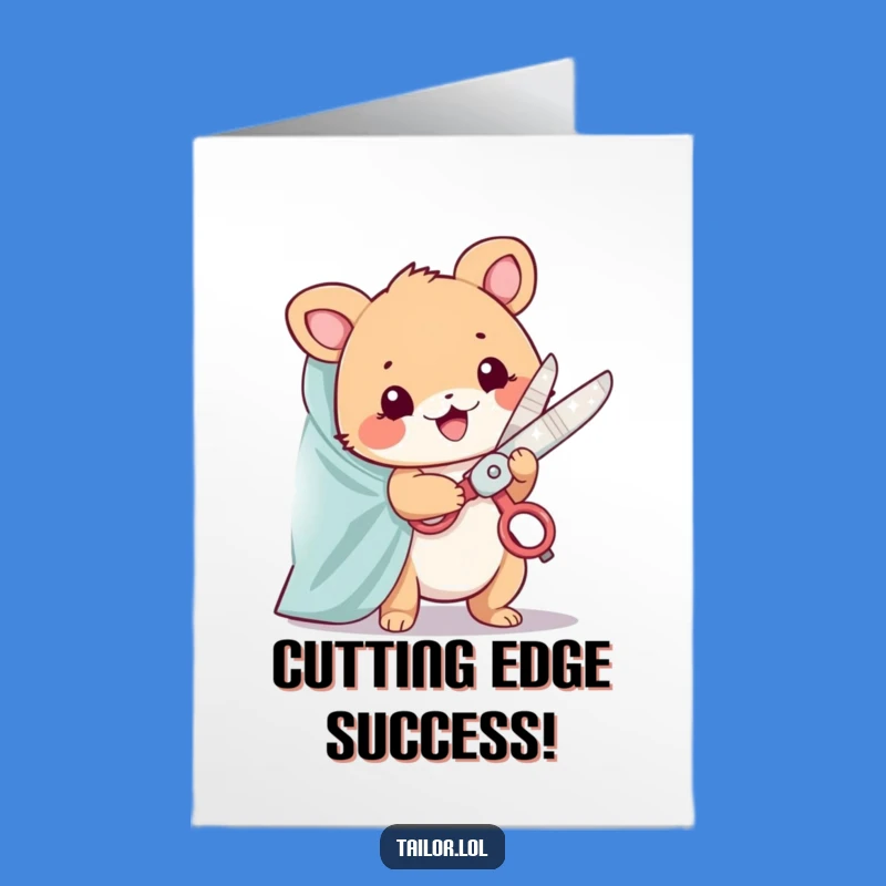 Free Printable Animal Tailor Congrats Card: Sparkling Downloadable Gift for New Creations!