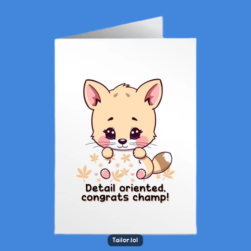 Free Printable Congrats Card: Focused Animal Celebrating Your Brilliant Achievement!