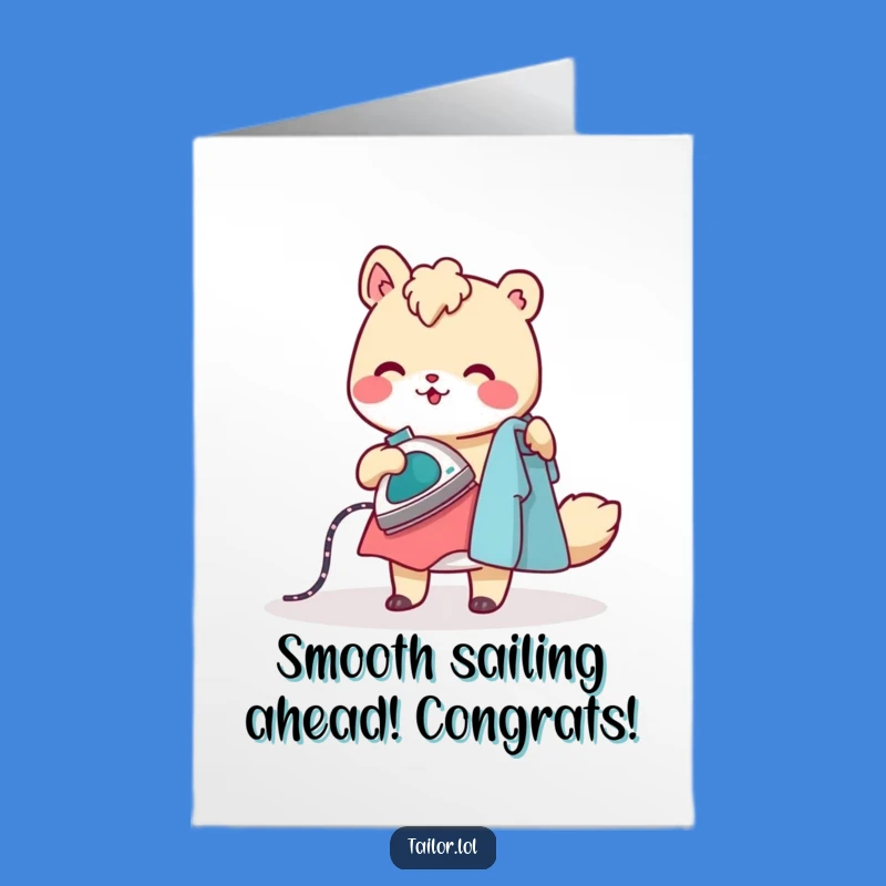 Free Printable Congrats Card: Ironing Animal, Funny Downloadable Gift