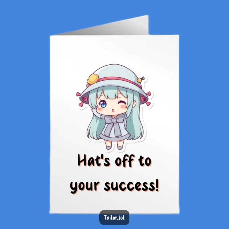 Free Printable Congratulations Card: Bobbin Hat Style - Funny Downloadable Gift