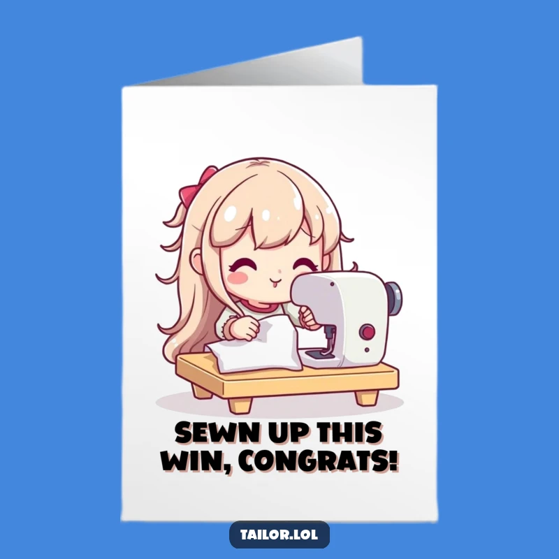 Free Printable Congratulations Card: Sewing Success - Funny Downloadable Gift