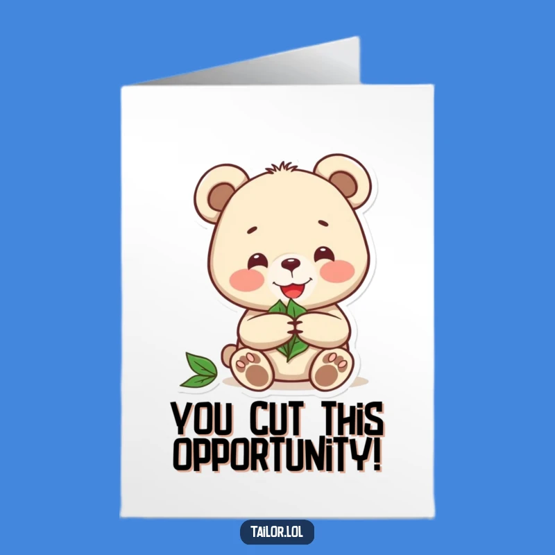 Free Printable Congratulations Card: Whimsical Bear Nature Craft, Downloadable Gift