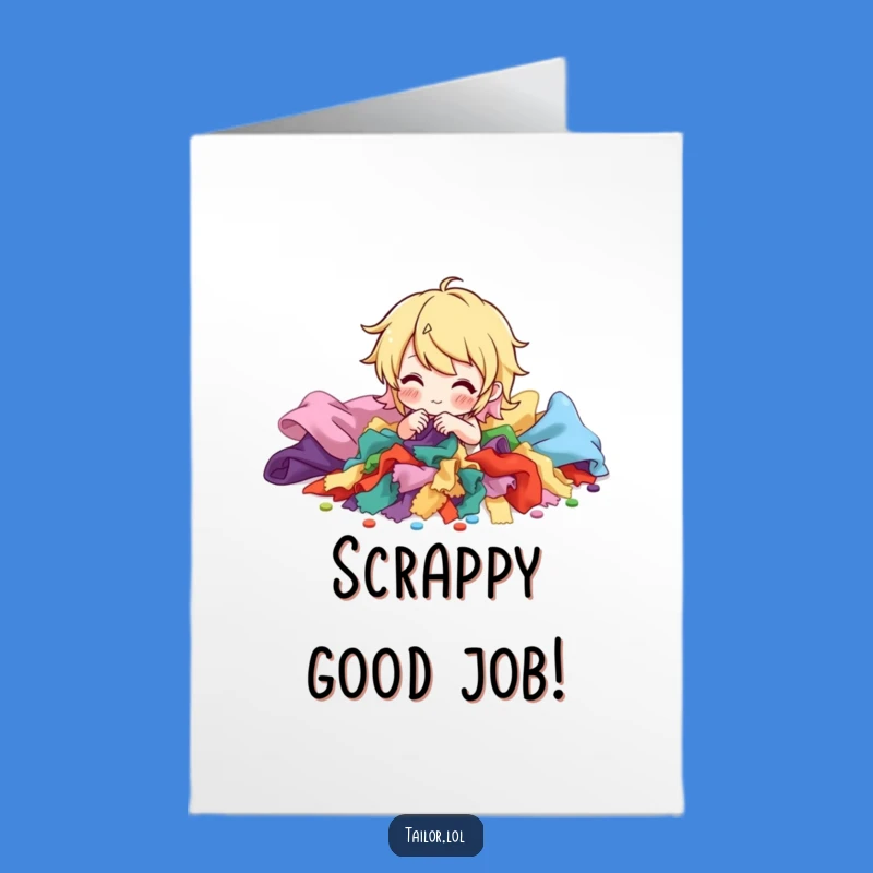 Free Printable Funny Congratulations Card - Fabric Scrap Achievement Humor