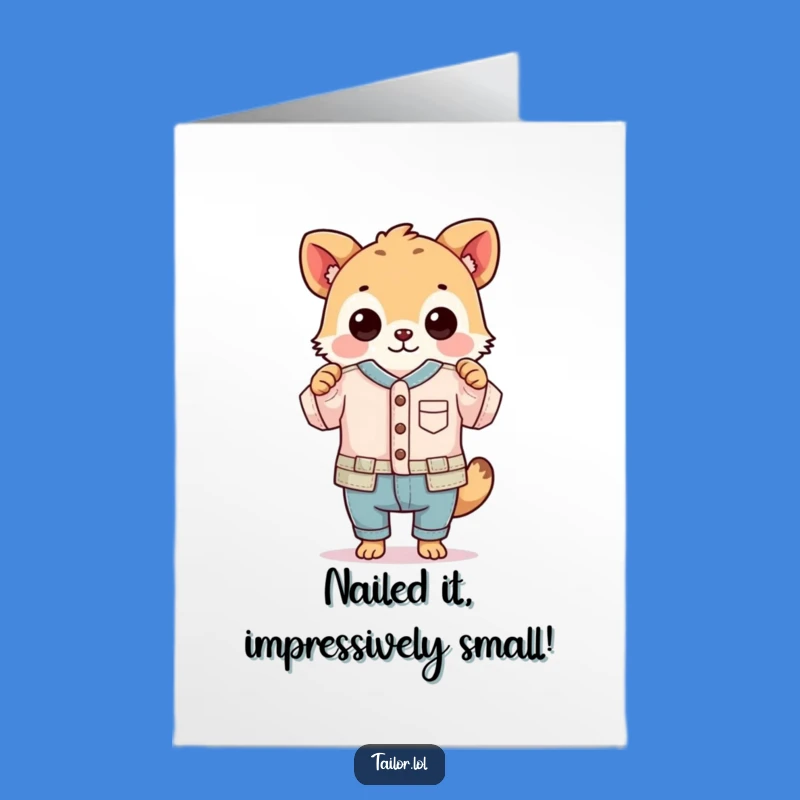 Free Printable Congrats Card: Tiny Tailor Animal Amazing DIY Gift
