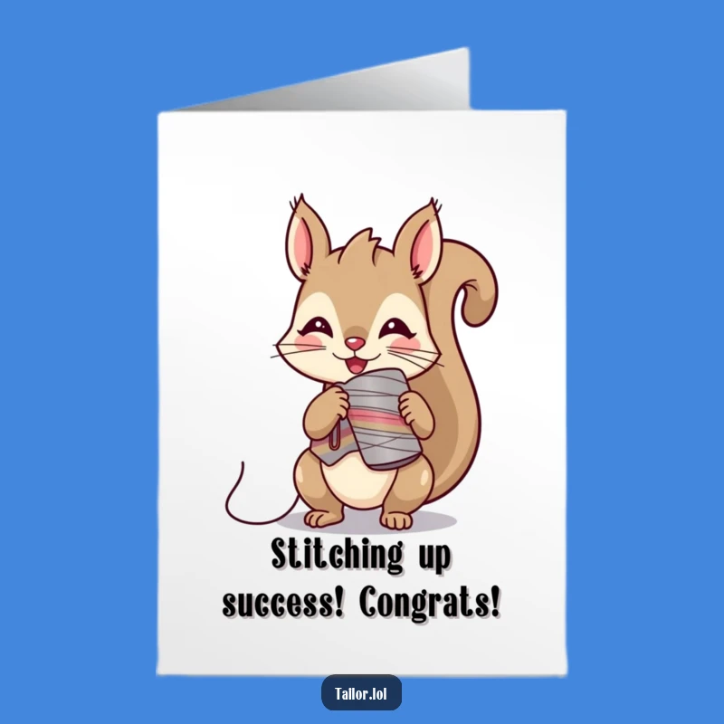 Crafty Free Printable Congrats Card: Kawaii Squirrel Thief DIY Downloadable Gift