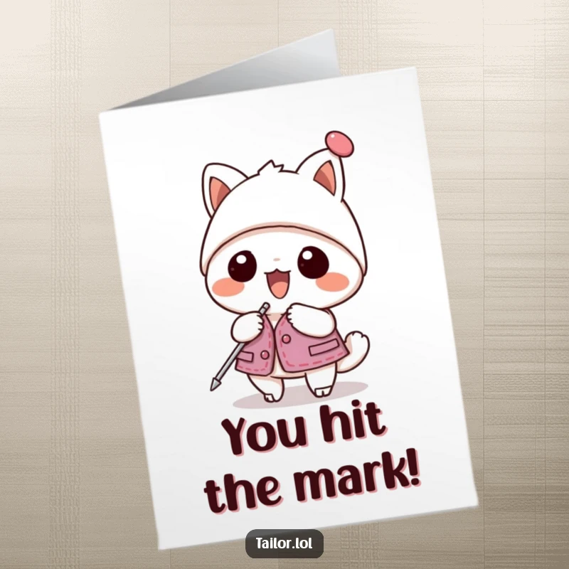 Funny Free Printable Kawaii Animal Pin Master Congratulations Card, pinning a garment, giant hatpin, a sharp DIY gift.