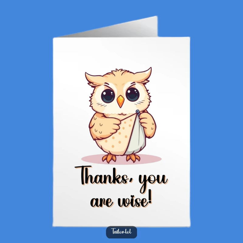 Free Printable Owl Thank You Card: Funny Pattern Pinning DIY Downloadable Gift