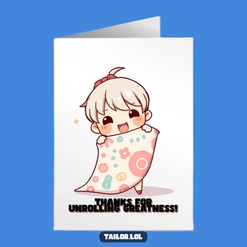 Free Printable Thank You Card: Fabric Surprise - Funny Downloadable Gift