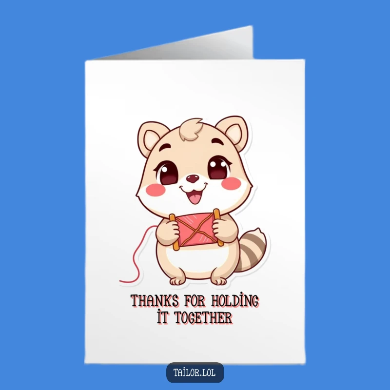Free Printable Thank You Card: Funny Animal Thread, Appreciative Downloadable Gift