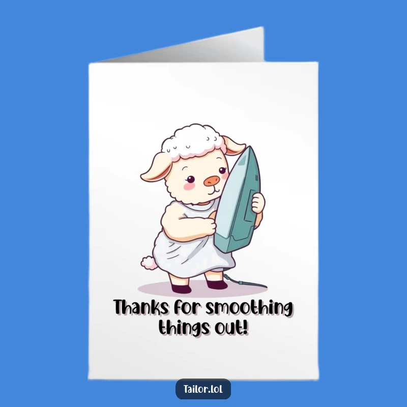 Free Printable Thank You Card: Sheep's Effortless Thanks - Funny DIY Gift