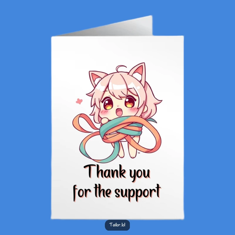 Thank You Card: Free Printable Ribbon Tangle - Grateful Surprise Downloadable Gift!