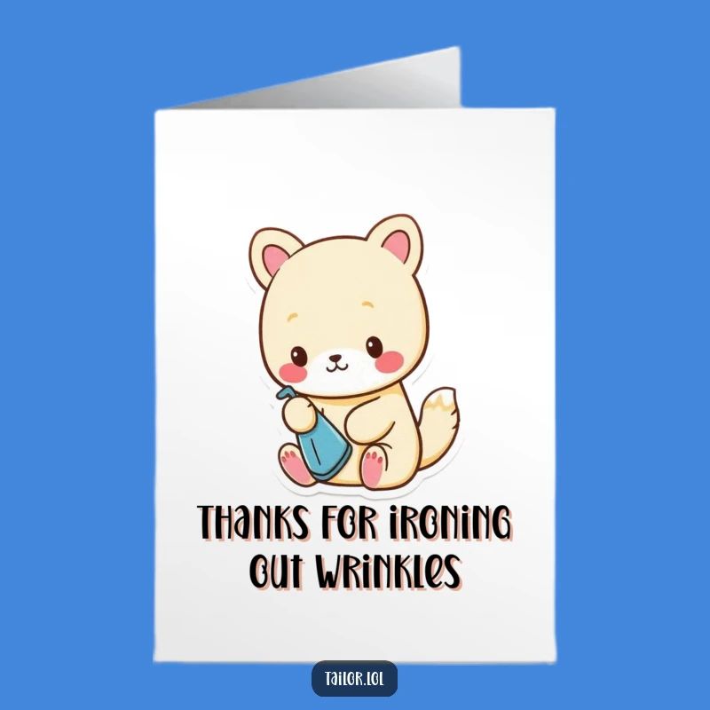 Free Printable Thank You Card: Funny Animal Ironing, Appreciative Downloadable Gift