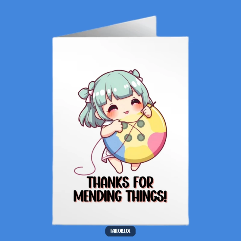 Free Printable Button Stitch Thank You Card Funny Downloadable Gift