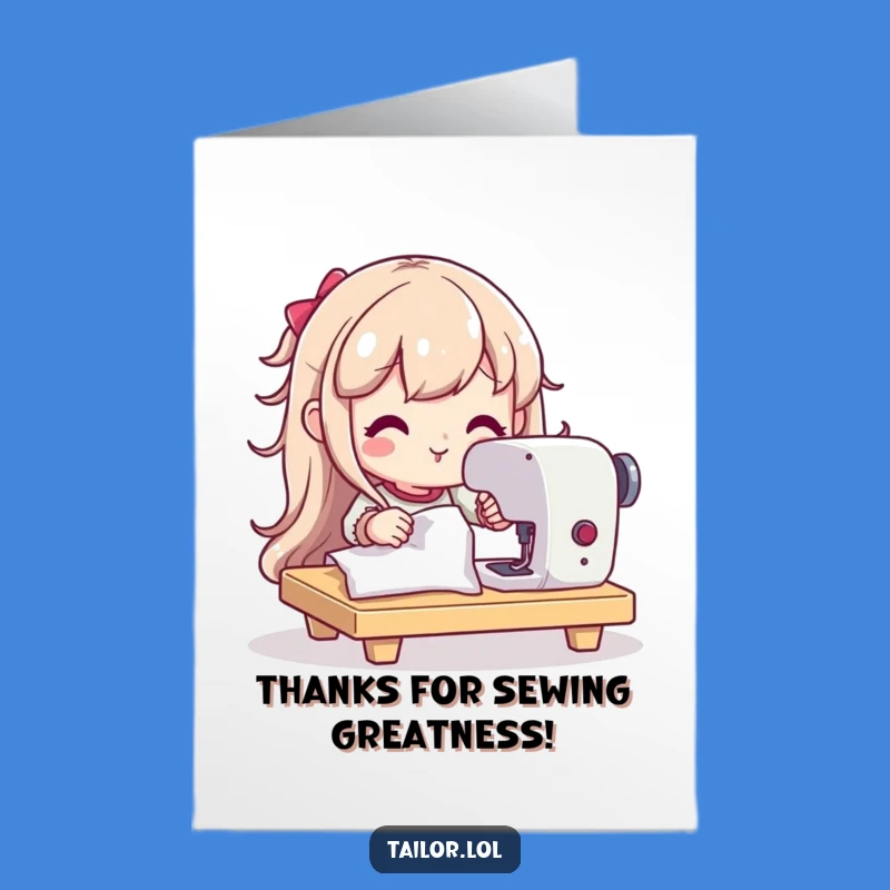 Free Printable Thank You Card: Sewing Gratitude - Funny Downloadable Gift