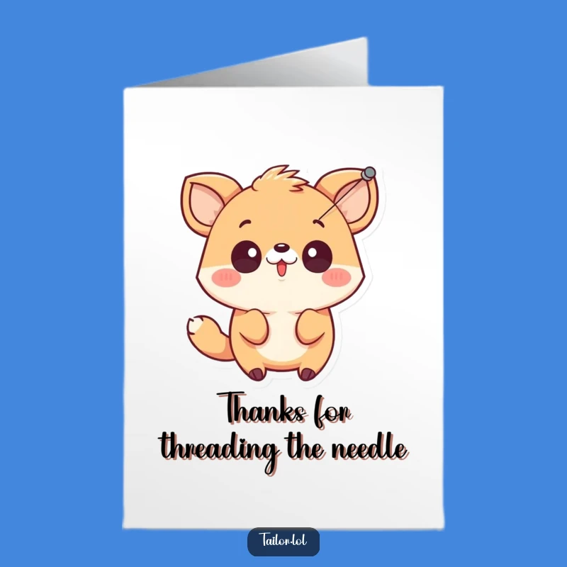 Free Printable Thank You Card: Surprised Animal, Sewing Humor Downloadable