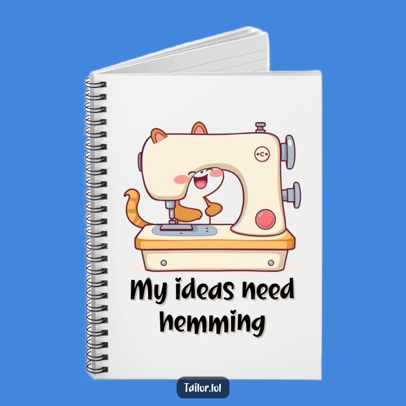 Funny Animal Sewing Machine Notebook: Hilarious Journal for Crafters' Ideas