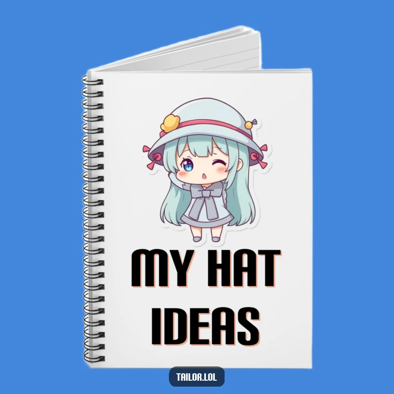 Funny Bobbin Hat Notebook a Creative Gift for Fashion Ideas